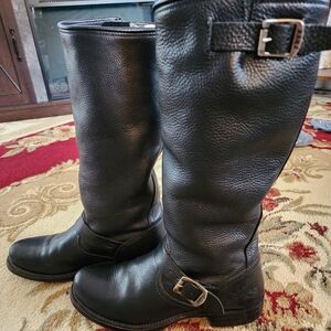 FRYE Black Leather Riding Boots 9.5